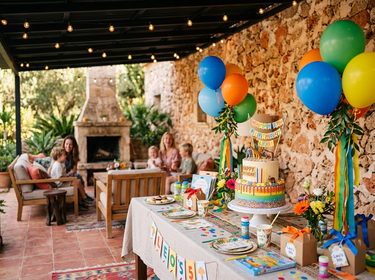 Beautifully decorated premium kids birthday party setup at Diani Splash Kids