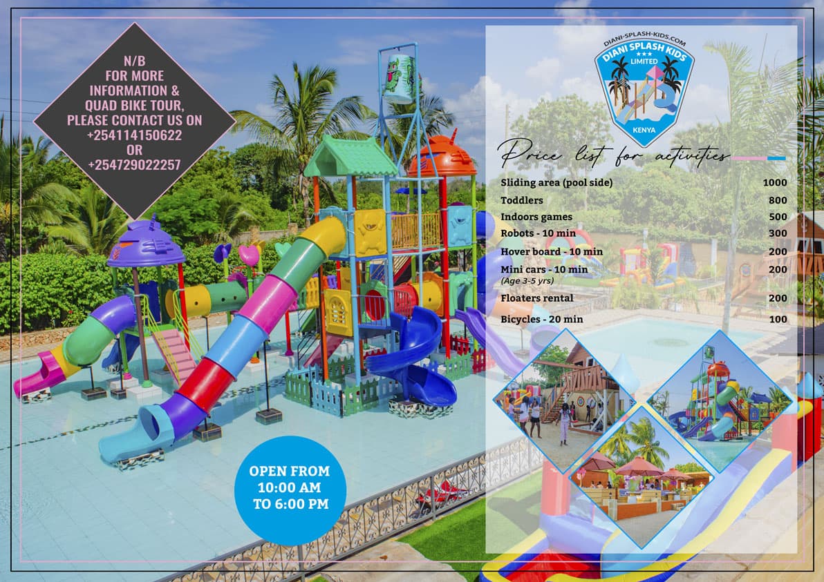 Price list for activities